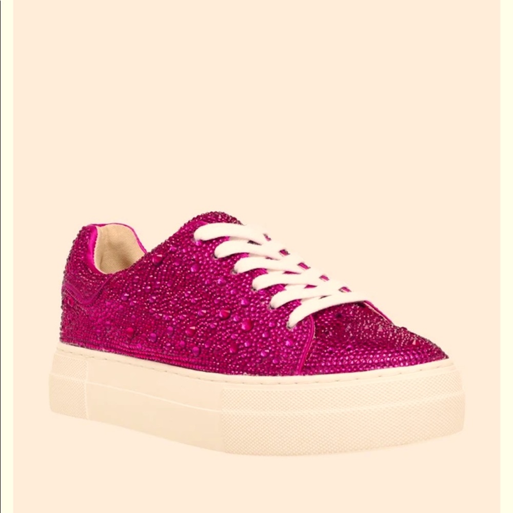 Betsey Johnson Rhinestone platform sneakers